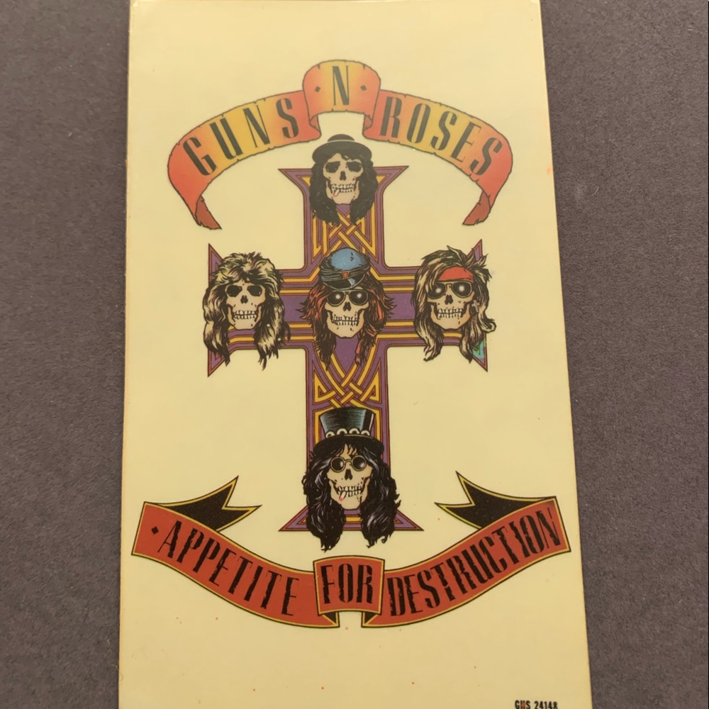 Original 80’s Guns n’ Roses sticker!